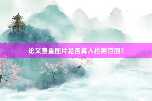 论文查重图片是否算入检测范围？